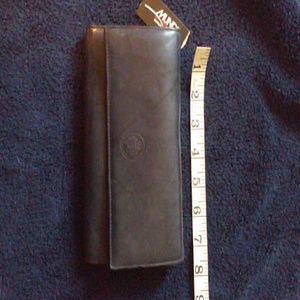 Navy Blue Leather Wallet